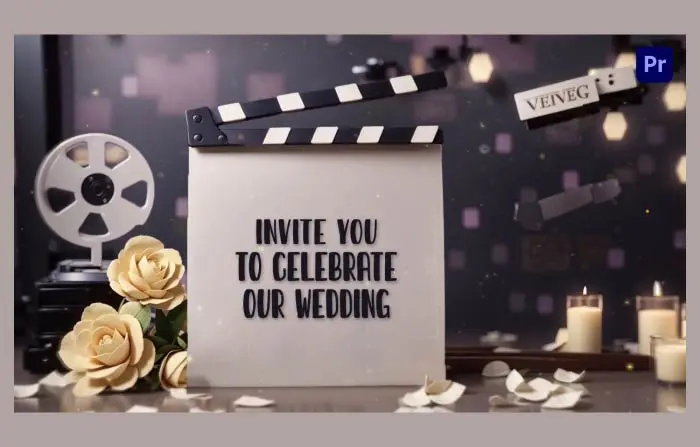 Movie Themed 3D Wedding Invitation Design Slideshow